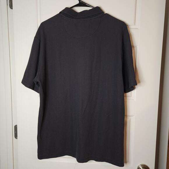Tommy Bahama Polo Shirt Mens Large Black Fish Logo Classic Preppy - Picture 4 of 8